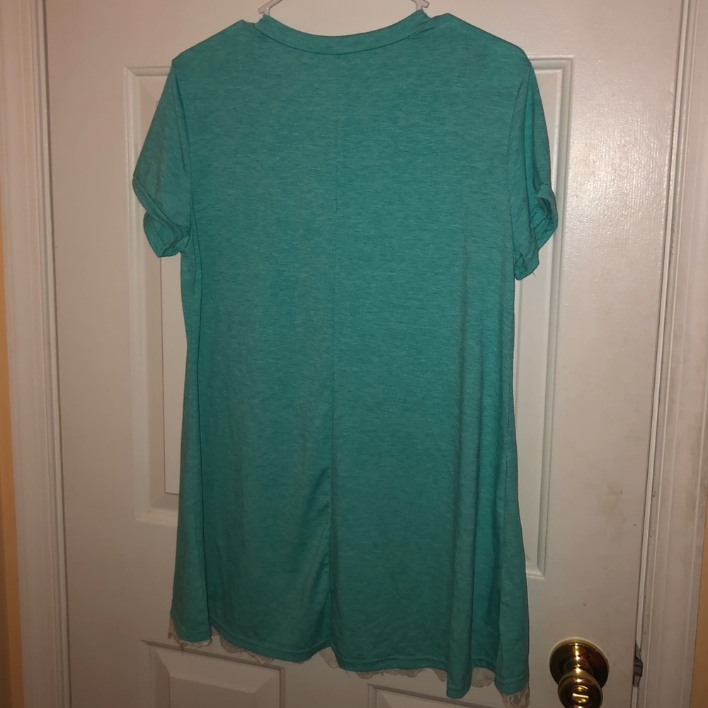 Aqua/teal/blue Flowy shirt